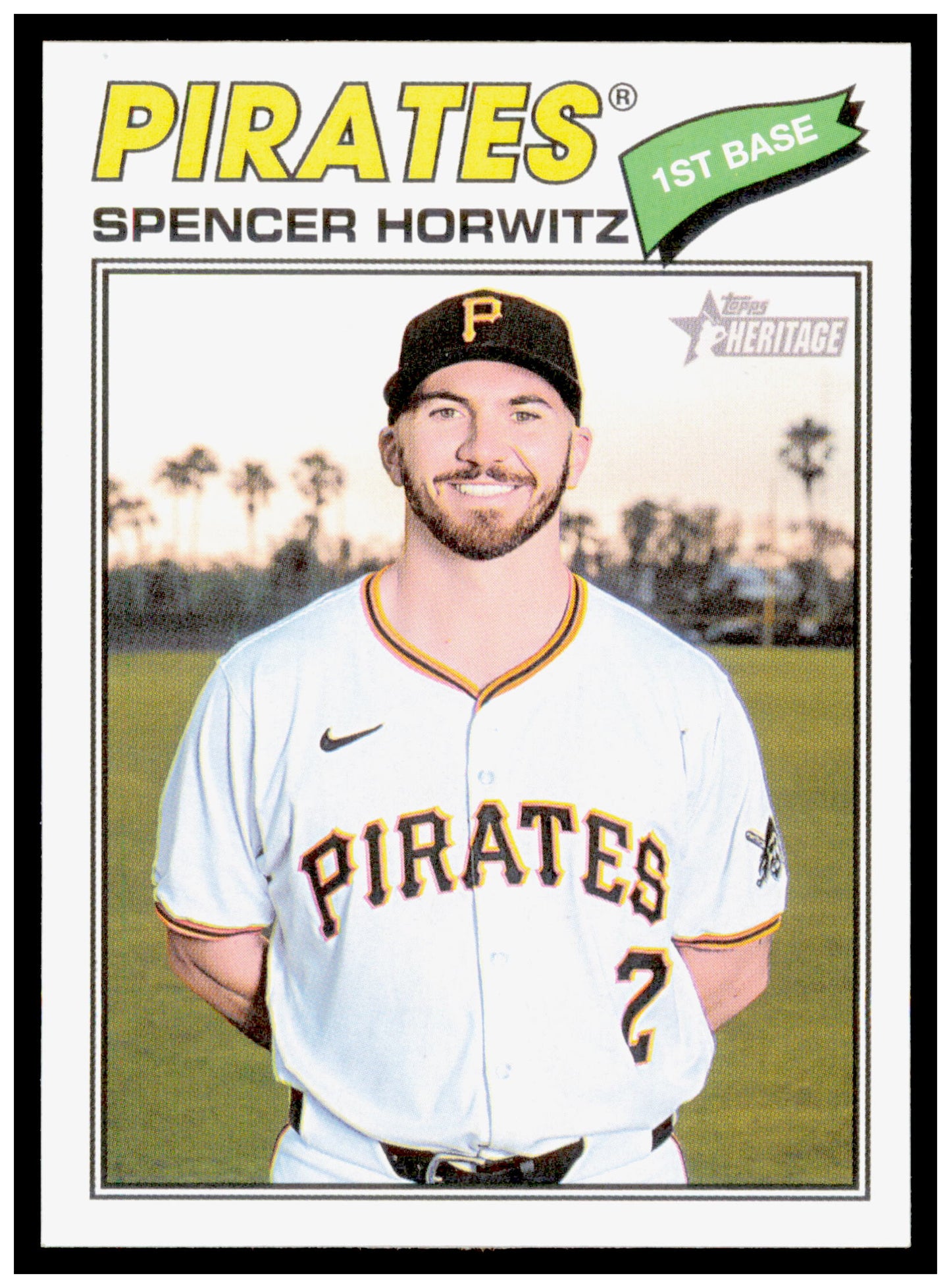 2026 Topps Heritage Spencer Horwitz Card Pittsburgh Pirates #266