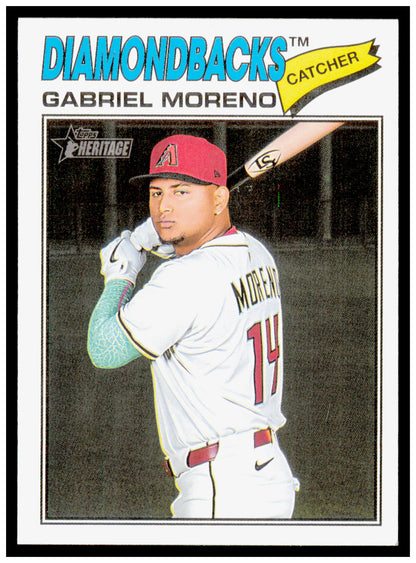 2026 Topps Heritage Gabriel Moreno Card Arizona Diamondbacks #361