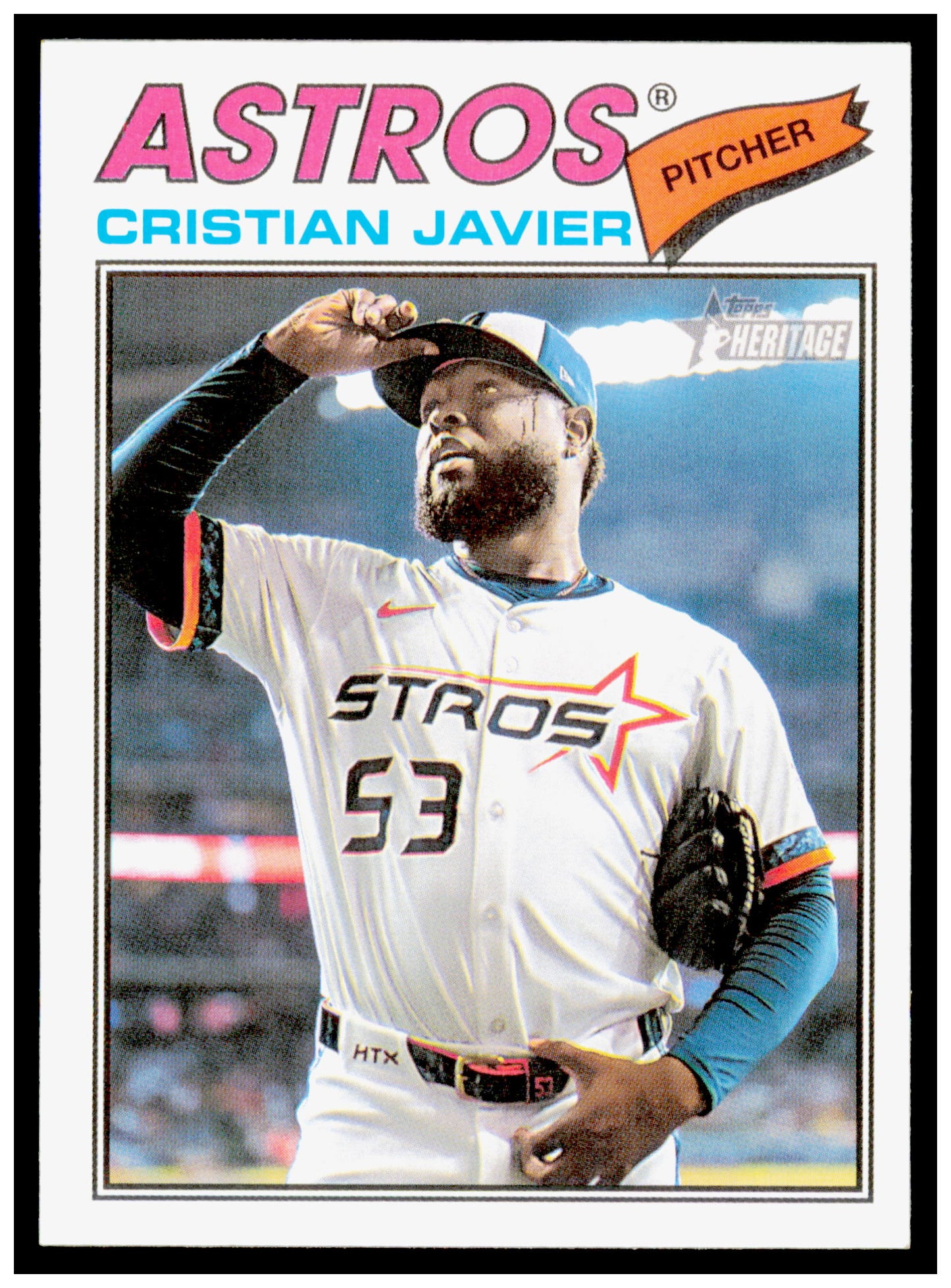 2026 Topps Heritage Cristian Javier Card Houston Astros #330
