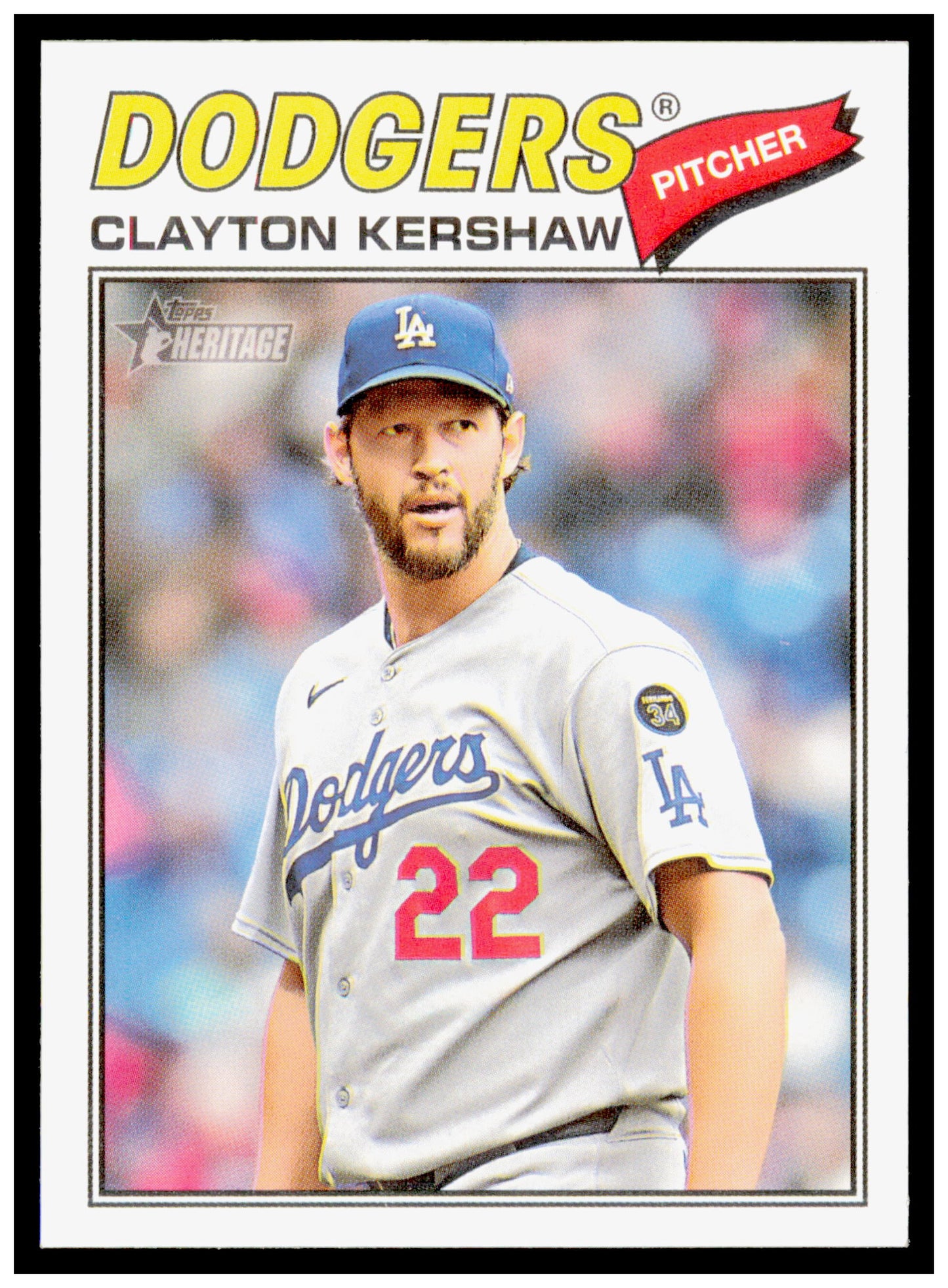 2026 Topps Heritage Clayton Kershaw Card Los Angeles Dodgers #190