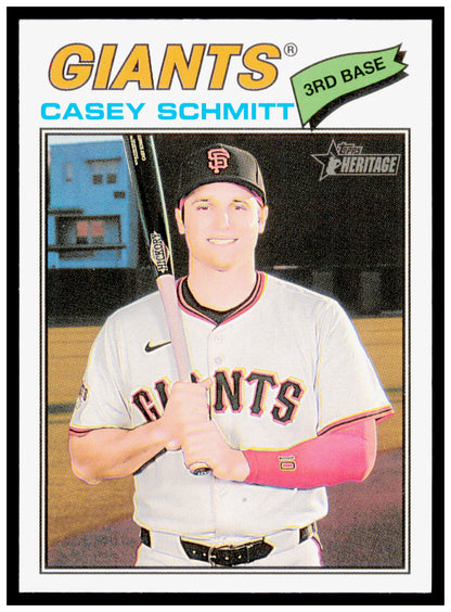2026 Topps Heritage Casey Schmitt Card San Francisco Giants #27