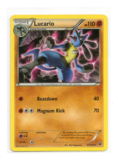 Pokemon Fates Collide Lucario (47) Card Rare #47/124