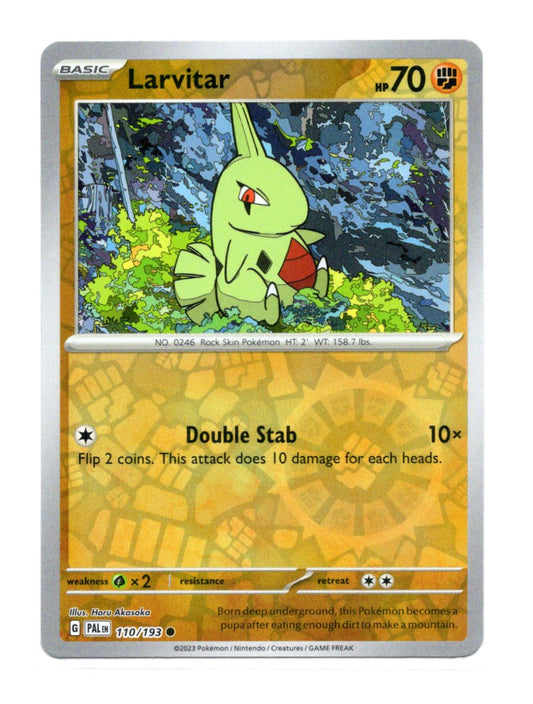 Pokemon Paldea Evolved Larvitar Card Reverse Holo #110/193