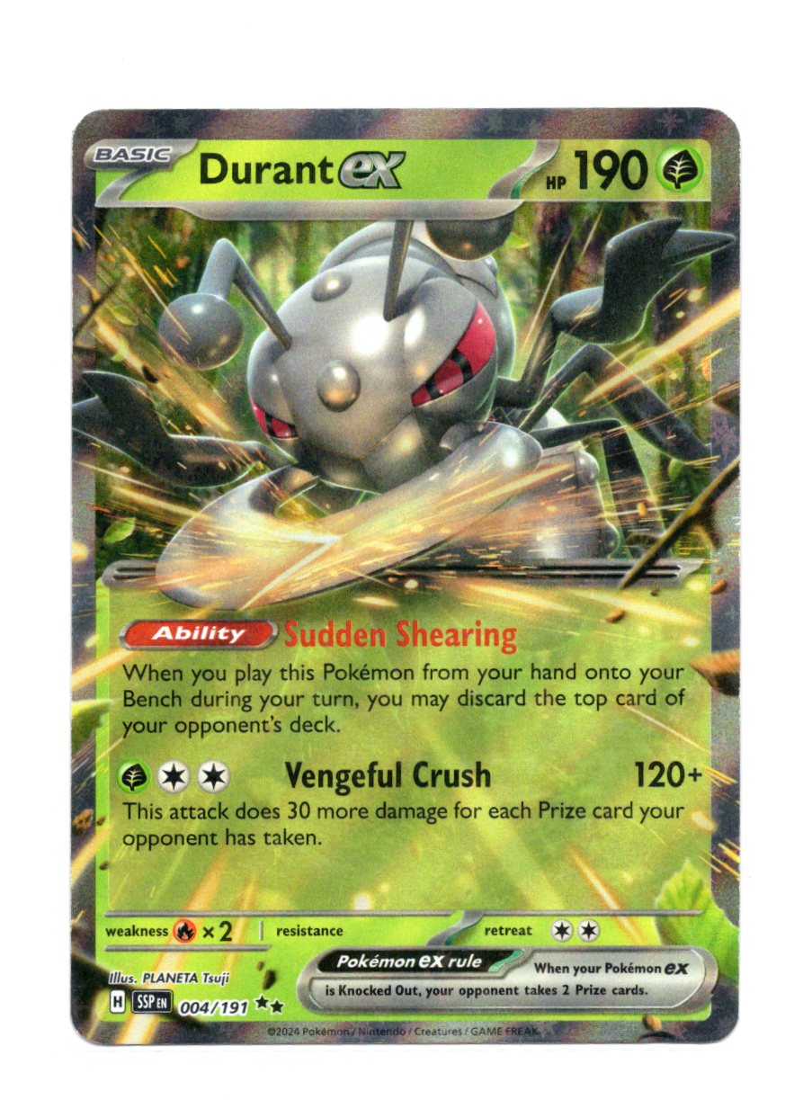Pokemon Surging Sparks Durant ex Card Holo #004/191