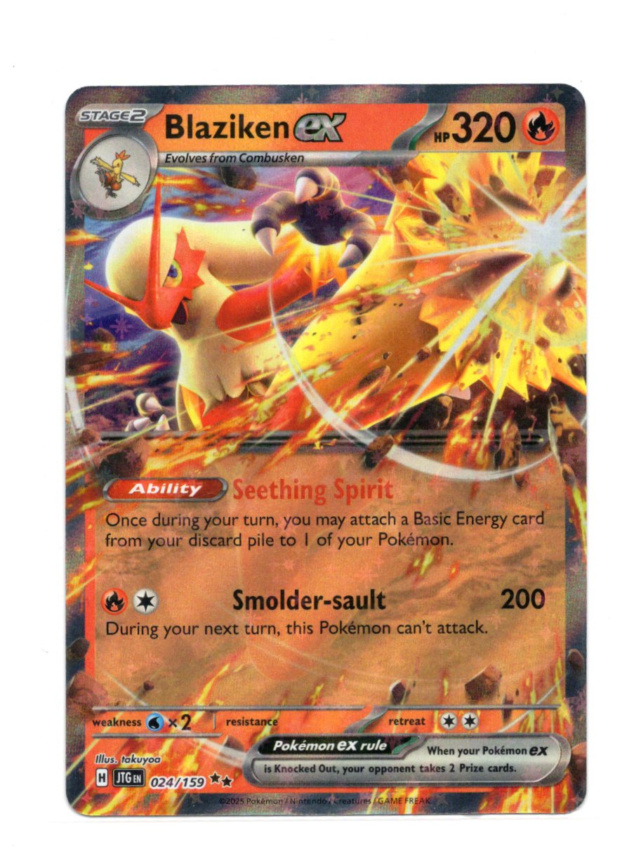Pokemon Journey Together Blaziken ex Card Holo #024/159