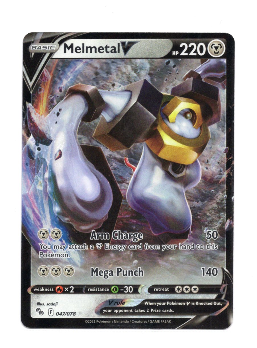 Pokemon GO Melmetal V Card Ultra Rare,Holo #047/078
