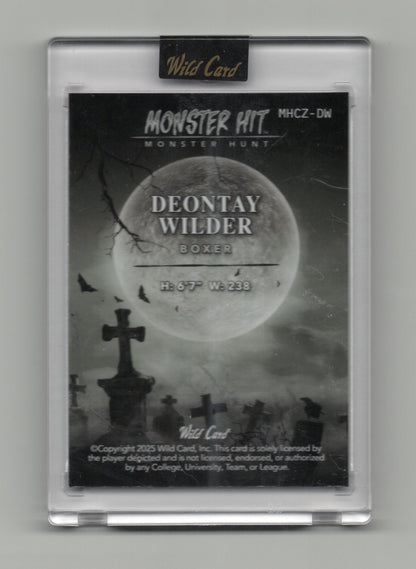 2025 Wild Card Haunted Hits - Island Monster Hit Zombie Deontay Wilder Card 1/1