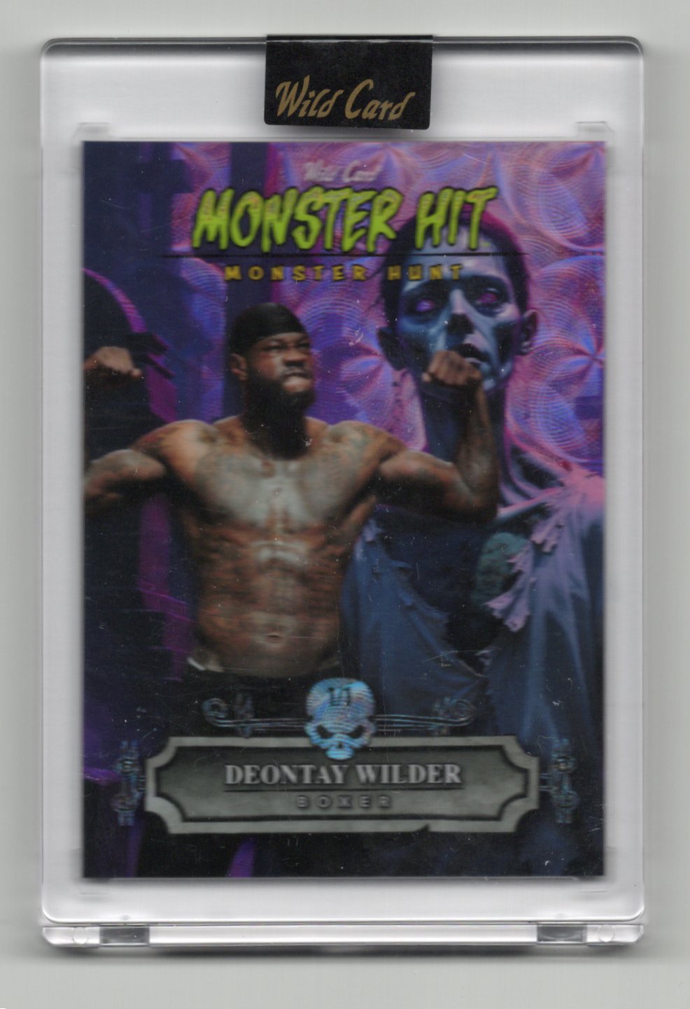 2025 Wild Card Haunted Hits - Island Monster Hit Zombie Deontay Wilder Card 1/1