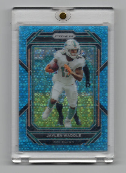 2022 Panini Prizm Jaylen Waddle Blue Disco Prizm /75 Dolphins #181 in One Touch