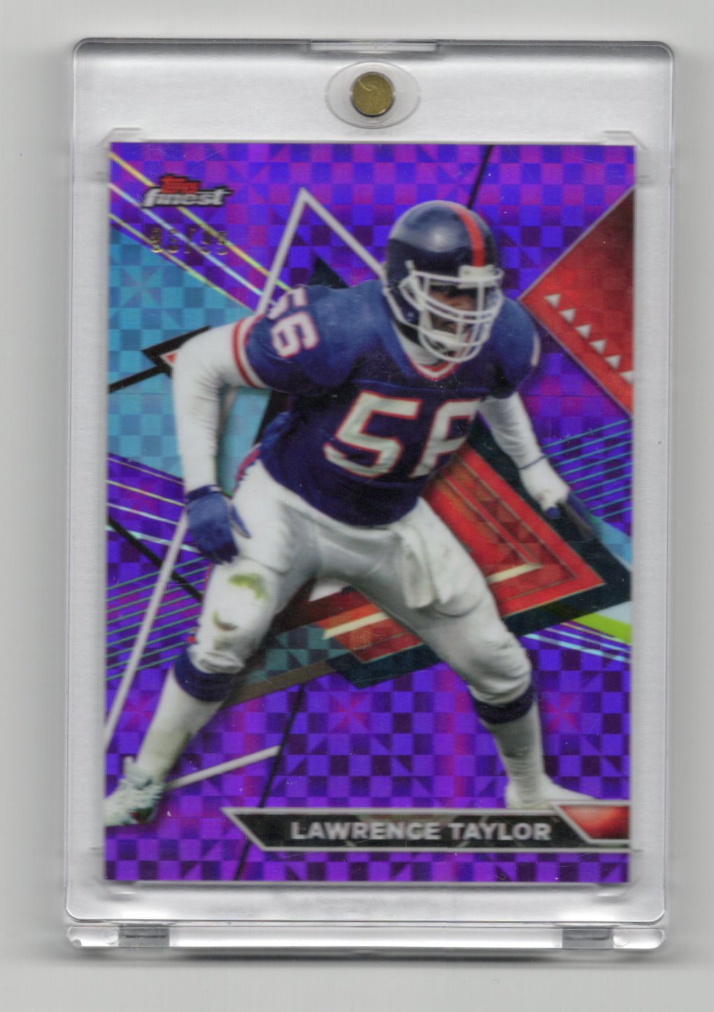 2024 Topps Composite Lawrence Taylor Finest Purple Checkerboard /99 NY #219