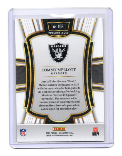 2025 Panini Select Tommy Mellott Card Las Vegas Raiders #106