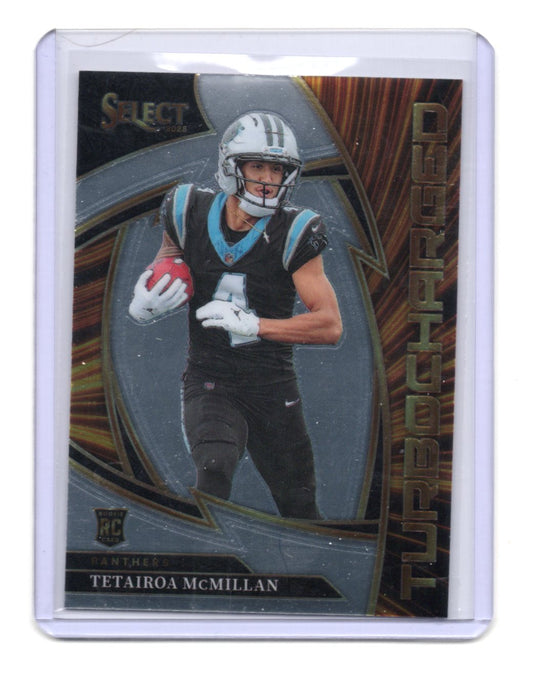 2025 Panini Select Tetairoa McMillan Card Turbocharged Carolina Panthers #22