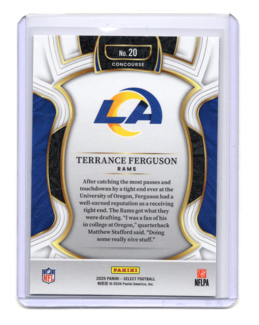 2025 Panini Select Terrance Ferguson Card RC Los Angeles Rams #20