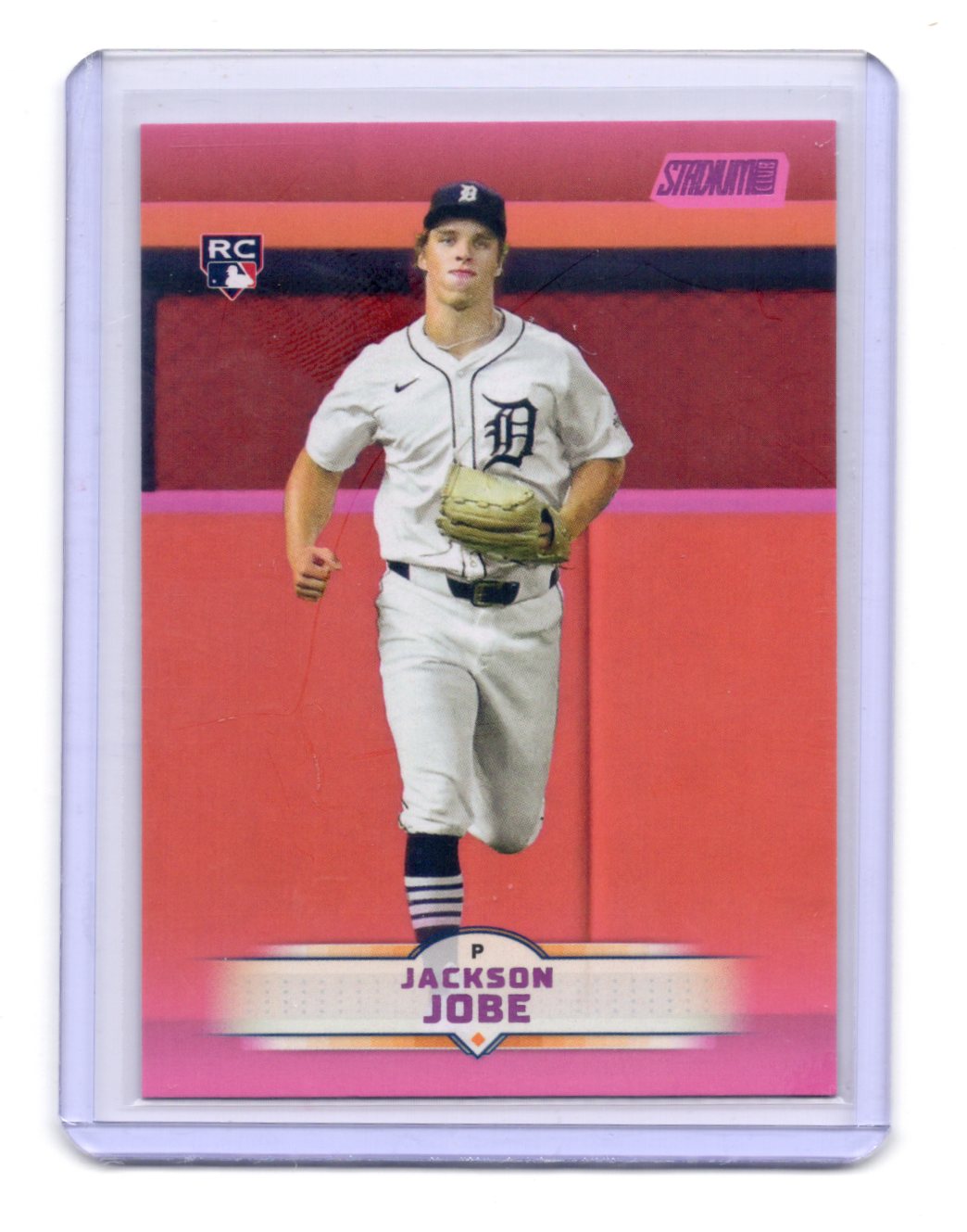 2025 Topps Stadium Club Jackson Jobe Pink Foil RC Rookie Detroit Tigers #50