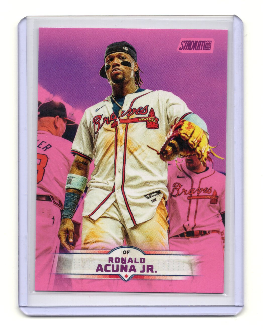 2025 Topps Stadium Club Ronald Acuna Jr Pink Foil Parallel Braves SP #4