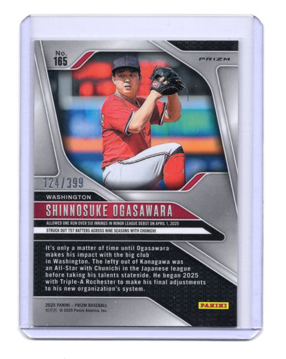 2025 Panini Prizm Baseball Shinnosuke Ogasawara Red Parallel /399 Nationals #165