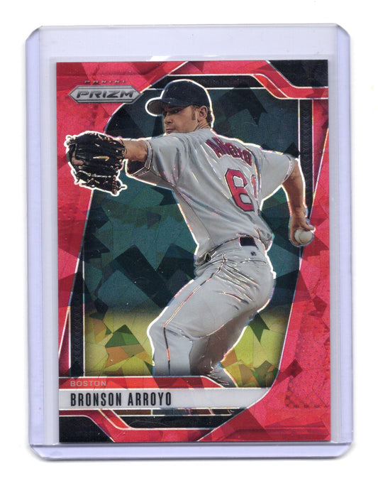 2025 Panini Prizm Bronson Arroyo Card Red Ice Prizms Boston Red Sox #31