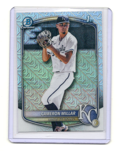 2025 Bowman Draft Cameron Millar Card Chrome Mojo Refractor  Royals #BDC-176