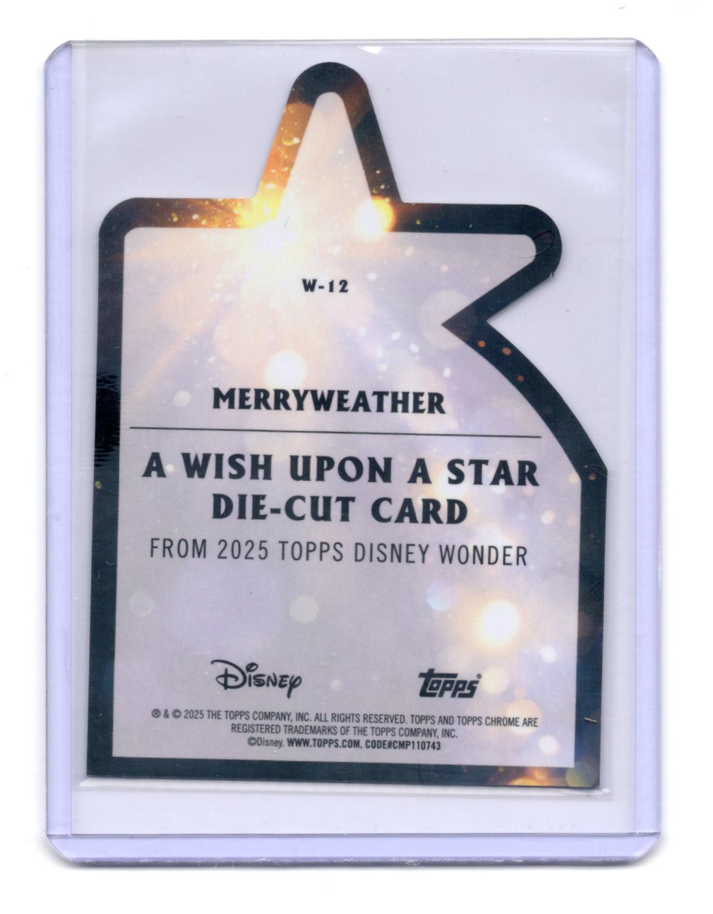 2025 Topps Disney Wonder Merryweather Wish Upon a Star Chrome Die-Cut #W-12