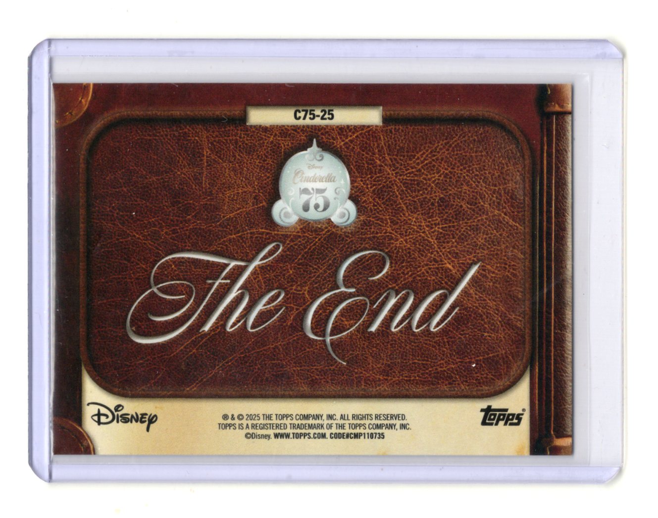 2025 Topps Disney Wonder Cinderella 75th Anniversary Story Back Cover C75-25