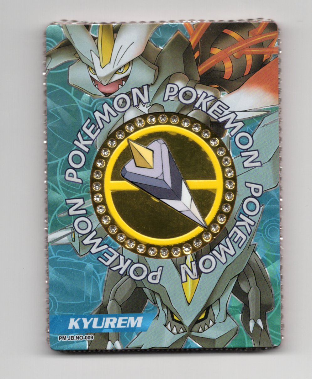 Pokemon Kyurem Master Ball Rhinestone Metal Edge Card JB No 009 Serial 53/68