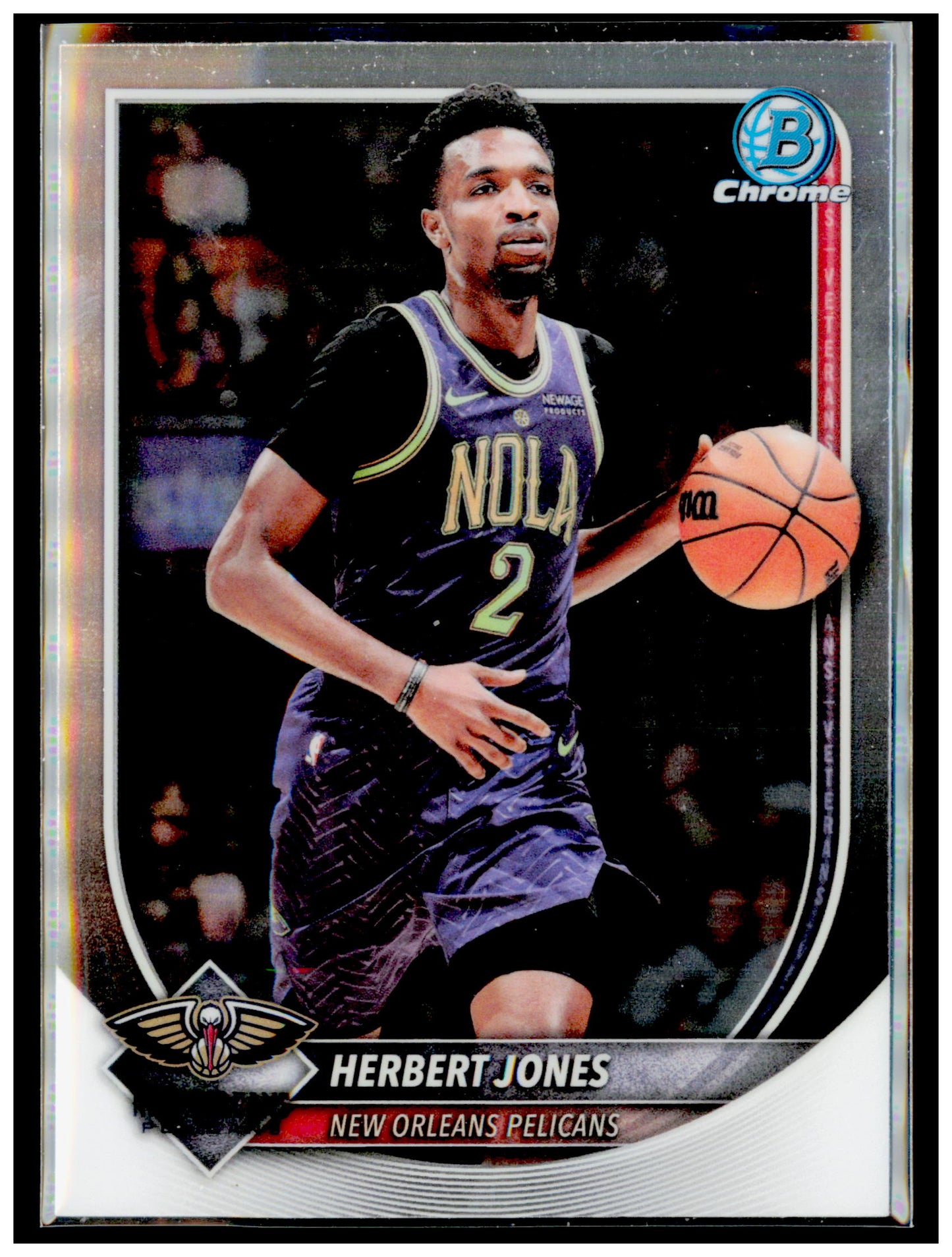 2025-26 Bowman Herbert Jones Card Chrome Reptilian Refractors  Pelicans