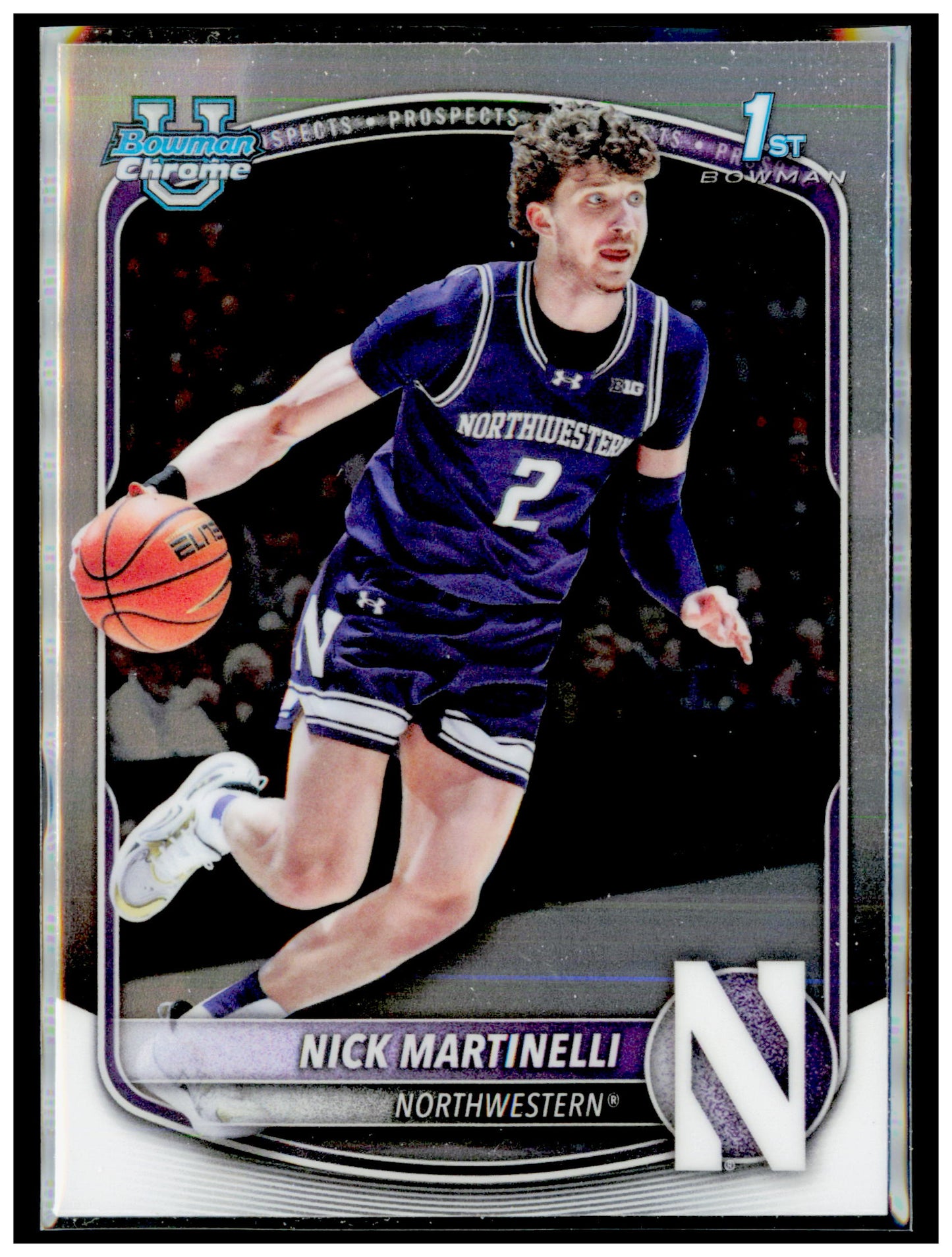 2025-26 Bowman Nick Martinelli Card Chrome Prospects Northwestern Wildcats