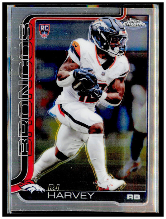 2025 Topps Chrome RJ Harvey Card RC Denver Broncos #330