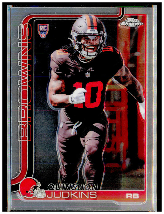 2025 Topps Chrome Quinshon Judkins Card RC Cleveland Browns #325