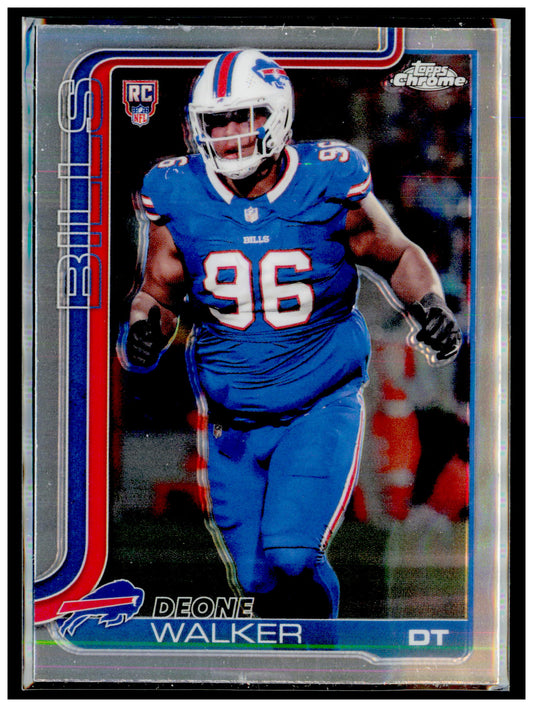 2025 Topps Chrome Deone Walker Card RC Buffalo Bills #360