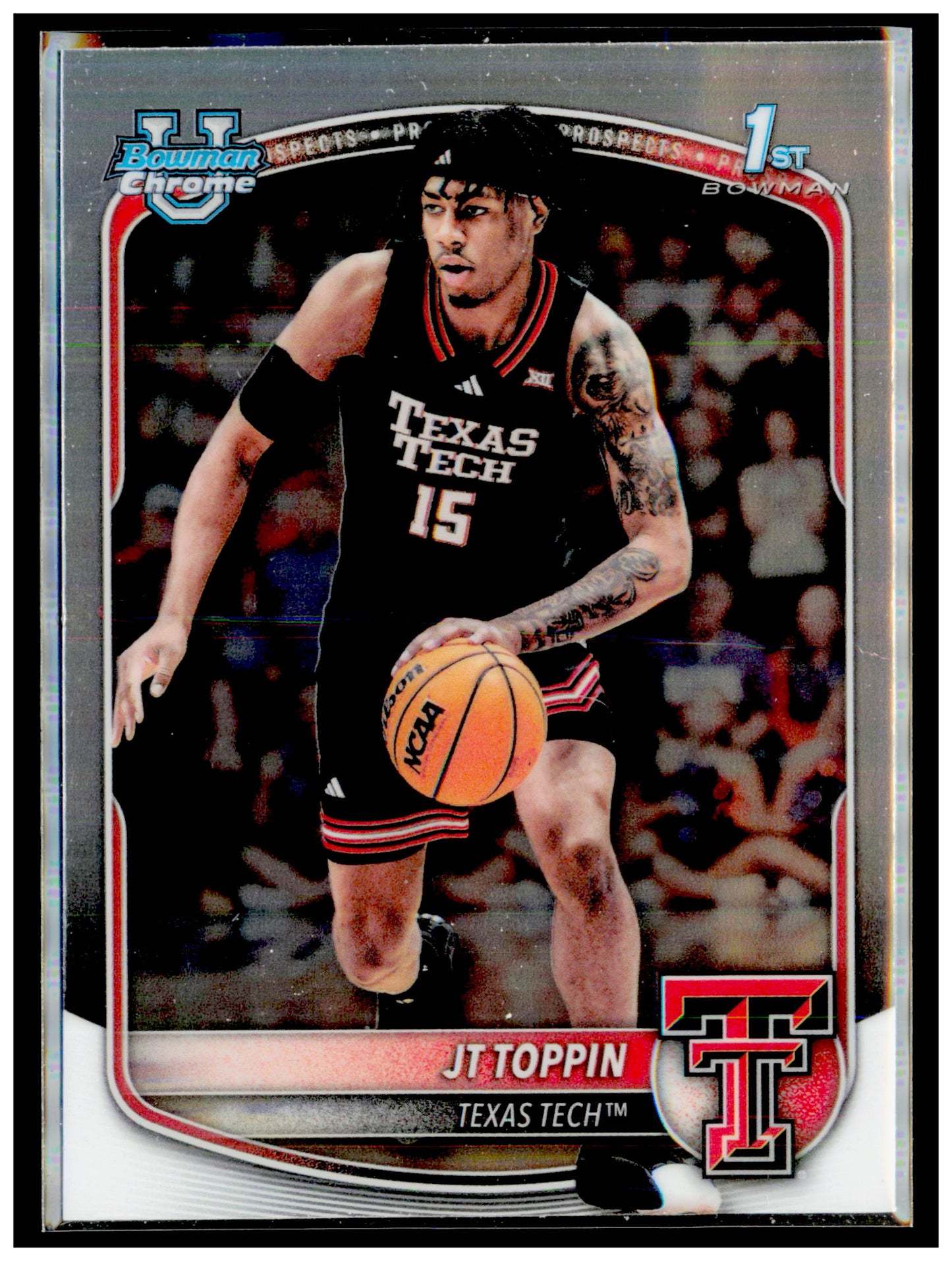 2025-26 Bowman JT Toppin Card Chrome Prospects Texas Tech Red Raiders #BCP-93