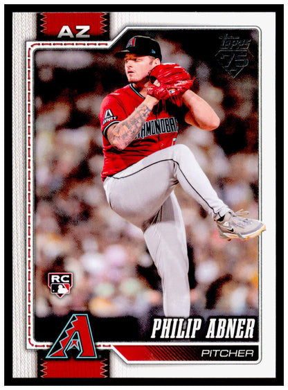 2026 Topps Philip Abner Card RC Arizona Diamondbacks #510