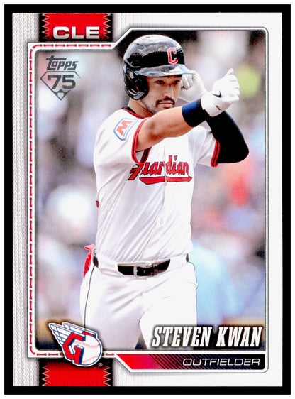 2026 Topps Steven Kwan Card Cleveland Guardians #675