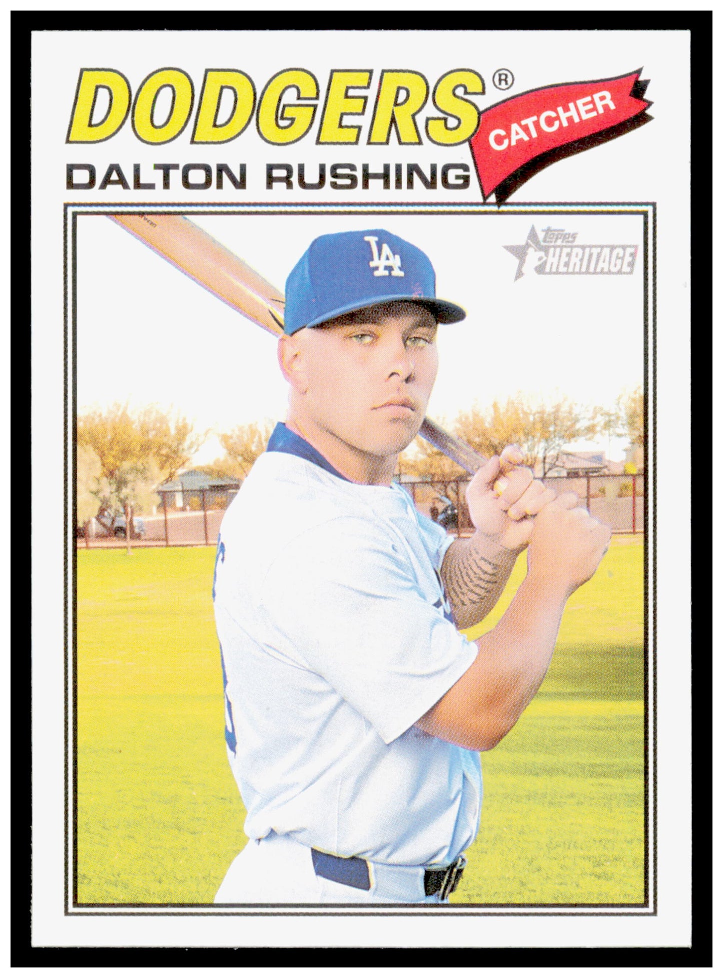 2026 Topps Heritage Dalton Rushing Card Los Angeles Dodgers #246