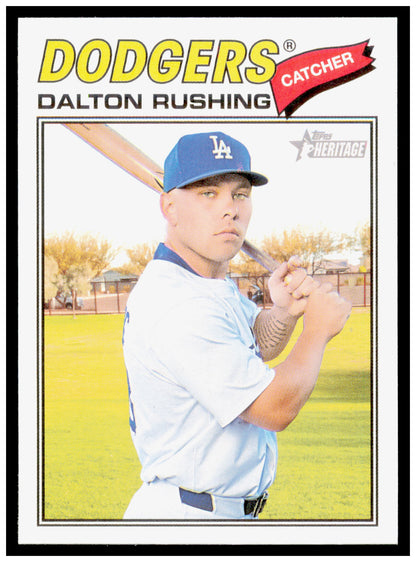 2026 Topps Heritage Dalton Rushing Card Los Angeles Dodgers #246