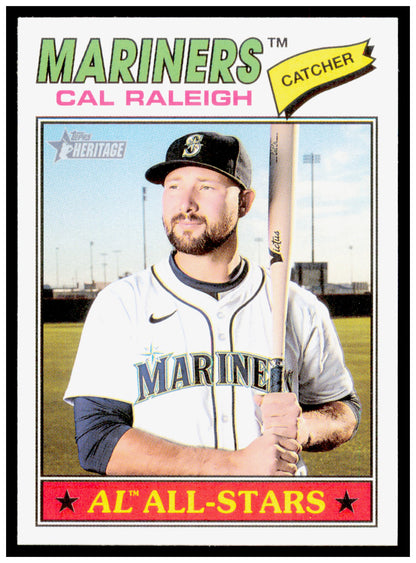 2026 Topps Heritage Cal Raleigh Card Seattle Mariners #269