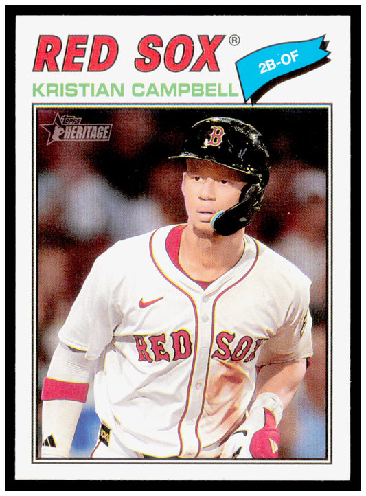 2026 Topps Heritage Kristian Campbell Card Boston Red Sox #367