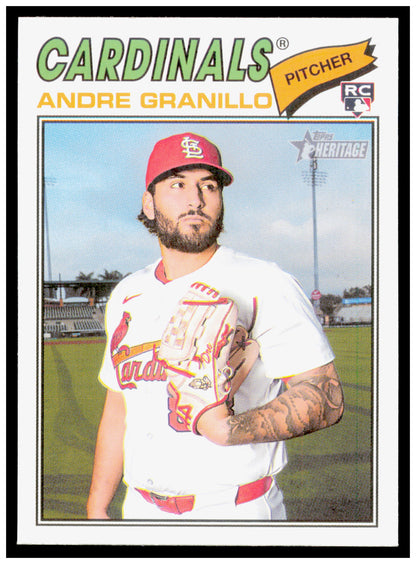 2026 Topps Heritage Andre Granillo Card RC St. Louis Cardinals #32