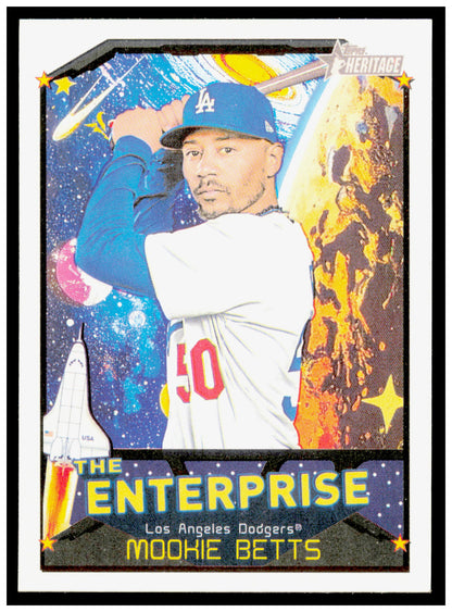 2026 Topps Heritage Mookie Betts Card The Enterprise Los Angeles Dodgers #TE-MB