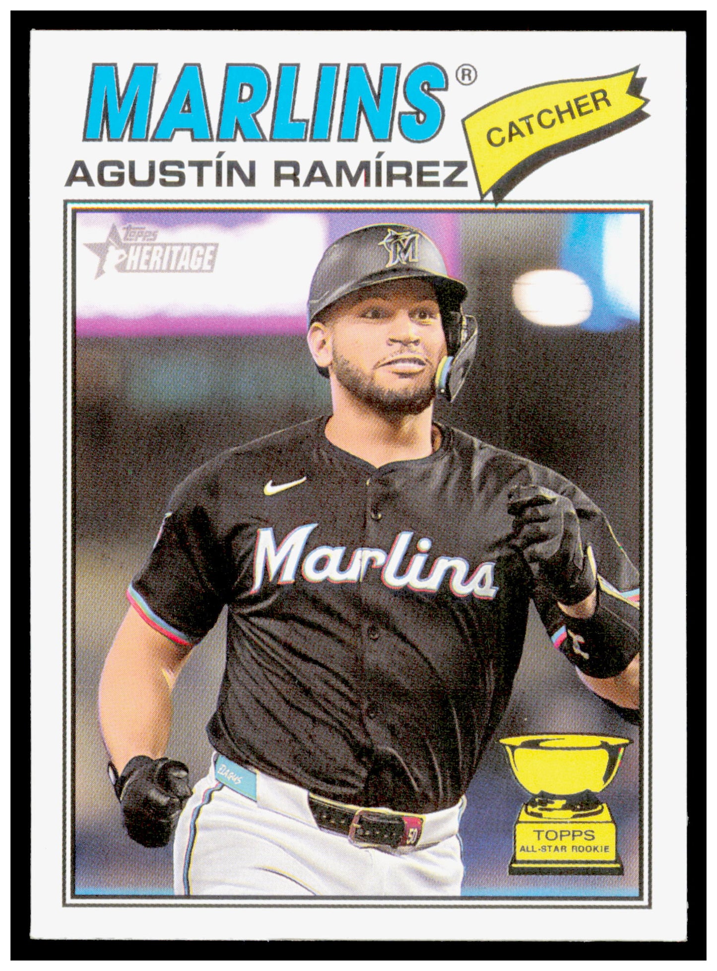 2026 Topps Heritage Agustín Ramírez Card Miami Marlins #13