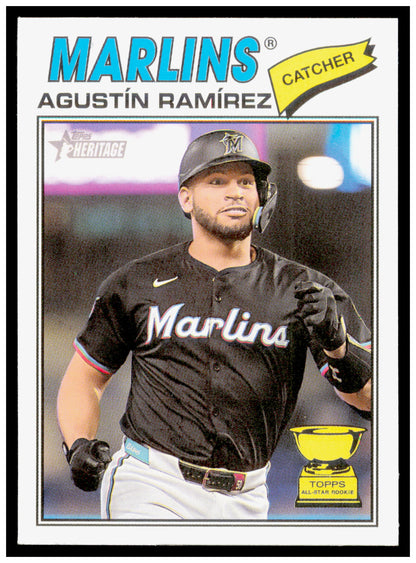 2026 Topps Heritage Agustín Ramírez Card Miami Marlins #13