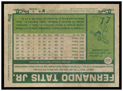2026 Topps Heritage Fernando Tatis Jr. Card San Diego Padres #322