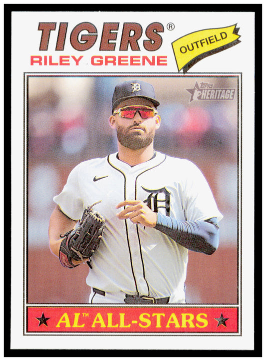 2026 Topps Heritage Riley Greene Card Detroit Tigers #152
