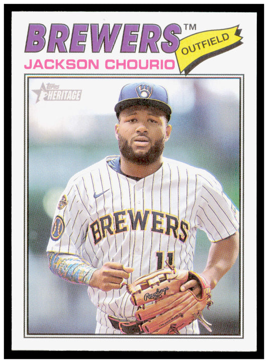 2026 Topps Heritage Jackson Chourio Card Milwaukee Brewers #272