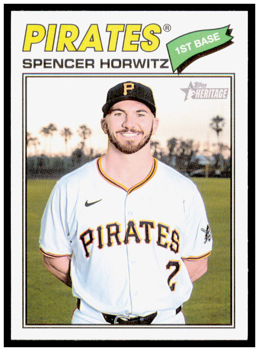 2026 Topps Heritage Spencer Horwitz Card Pittsburgh Pirates #266