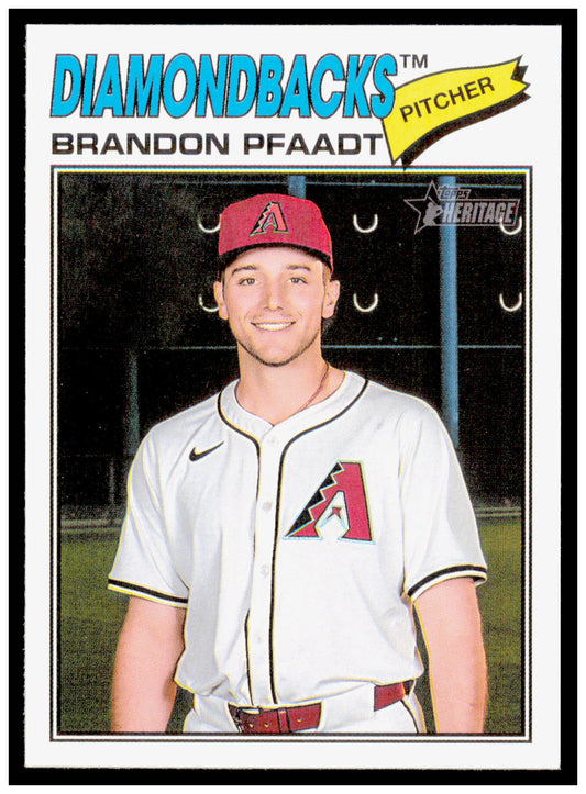 2026 Topps Heritage Brandon Pfaadt Card Arizona Diamondbacks #126