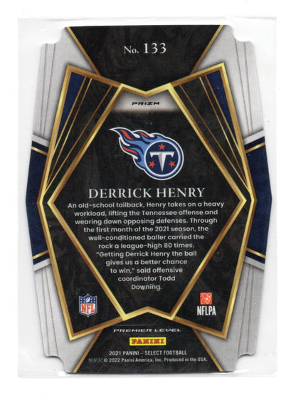 2021 Panini Select Derrick Henry #133 Premier Level Die-Cut Prizm Titans
