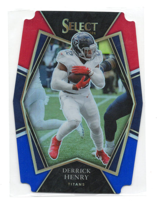 2021 Panini Select Derrick Henry #133 Premier Level Die-Cut Prizm Titans