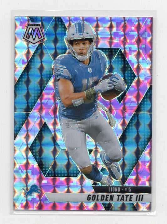 2025 Panini Mosaic Golden Tate III #214 Detroit Lions Pink Camo Prizm