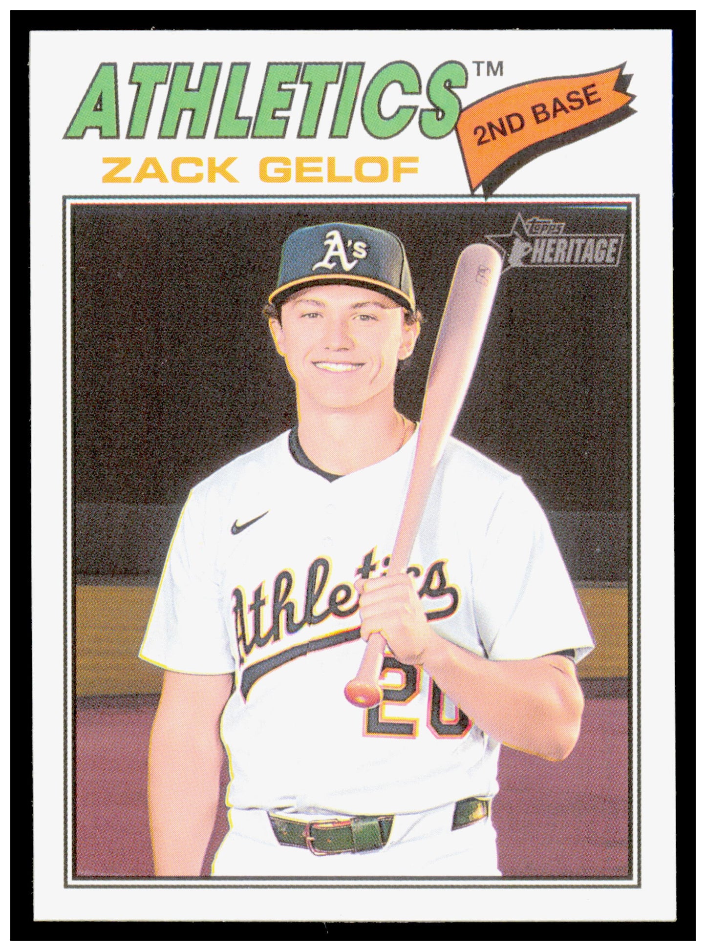 2026 Topps Heritage Zack Gelof Card Athletics #186
